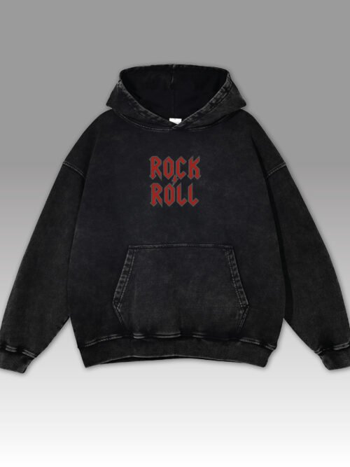Bluza oversize z kapturem Rock & Roll Haft